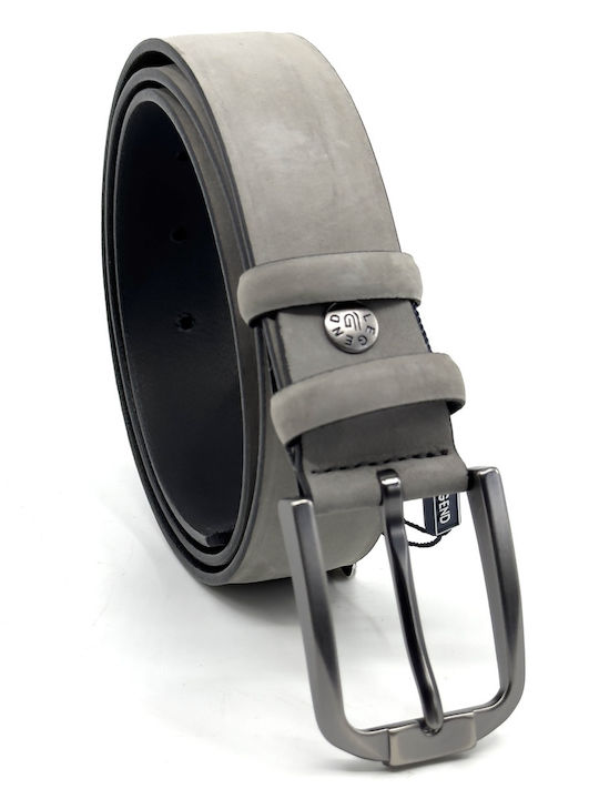 Men's Belt Leather Gray