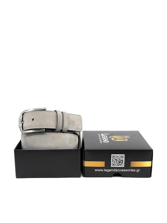 Men's Belt Leather Gray