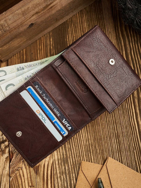 Кожено Мъжки Портфейл с RFID Кафяв
