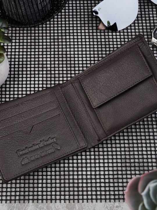 Leather Men's Wallet Classic with RFID Brown