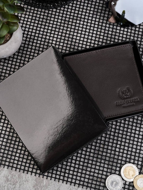 Leather Men's Wallet Classic with RFID Brown