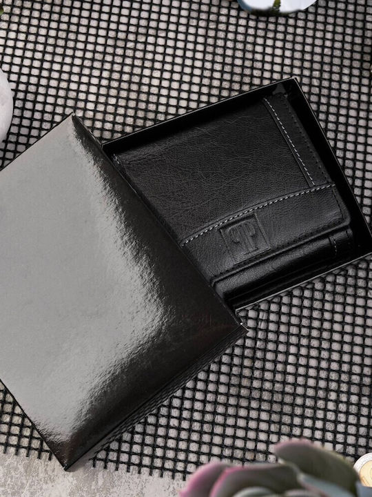Leather Men's Wallet with RFID Black