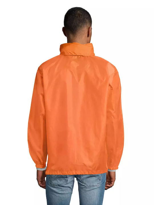 Sol's Men's Jacket Waterproof and Windproof Orange