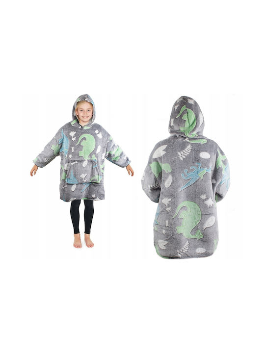 Children's Hooded Blanket Hood Sleeves Zola Phosphorescent Inserts Warm Fuzzy Room