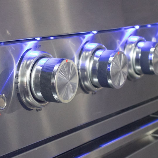 Thermogatz TGH-BI-B4-G Gasgrill Rost 72.3cmx46cmcm mit 4 cm 19.3kW und Infrarotbrenner