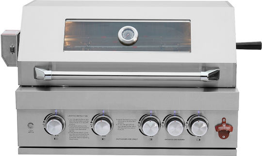 Thermogatz TGH-BI-B4-G Gasgrill Rost 72.3cmx46cmcm mit 4 cm 19.3kW und Infrarotbrenner