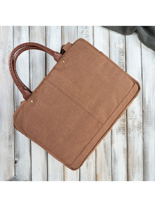 Paolo Peruzzi Tasche für Laptop 14" MacBook Pro 14-Zoll M2 2023/M1 2021 in Braun Farbe E-04-BR