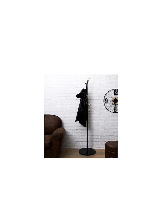 The Home Deco Factory Καλόγερος Μεταλλικός Μαύρος 40x40x175cm