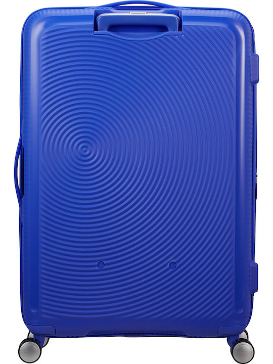 American Tourister Soundbox Spinner Exp Große Hartreisekoffer Cobalt Blau mit 4 Rädern Höhe 77cm