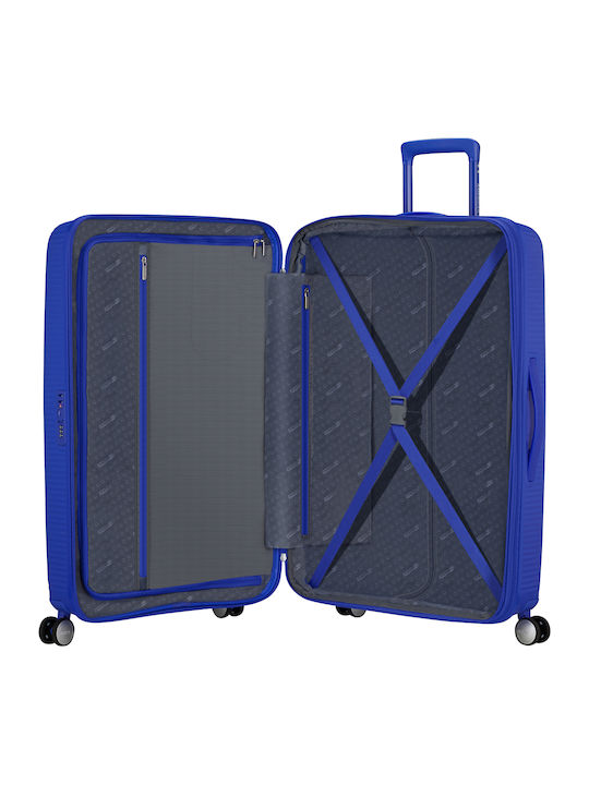 American Tourister Soundbox Spinner Exp Große Hartreisekoffer Cobalt Blau mit 4 Rädern Höhe 77cm