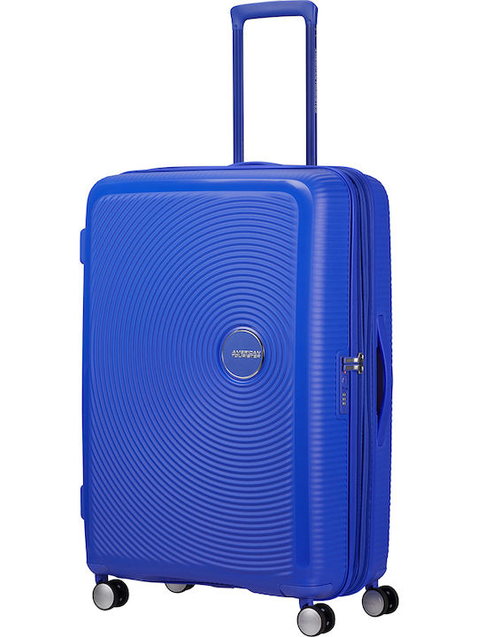 American Tourister Soundbox Spinner Exp Große Hartreisekoffer Cobalt Blau mit 4 Rädern Höhe 77cm