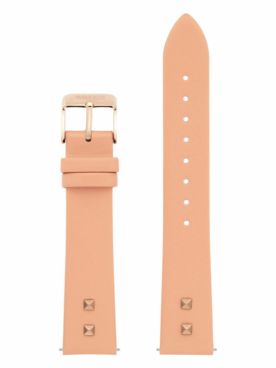 WATX & CO Δερμάτινο Λουράκι Ροζ 38mm