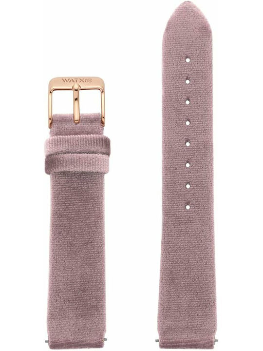 WATX & CO Δερμάτινο Λουράκι Ροζ 38mm