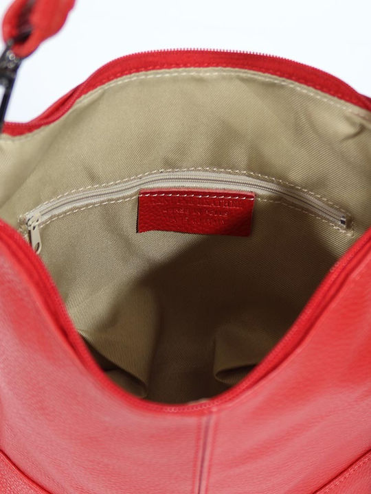 Leather Women's Bag Shoulder Red