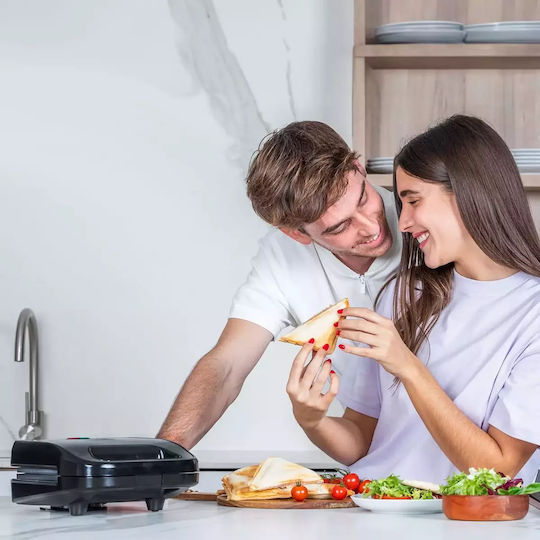 Black & Decker Сандвич тостер с подвижни плочи за 2 Сандвичи 750W Сив