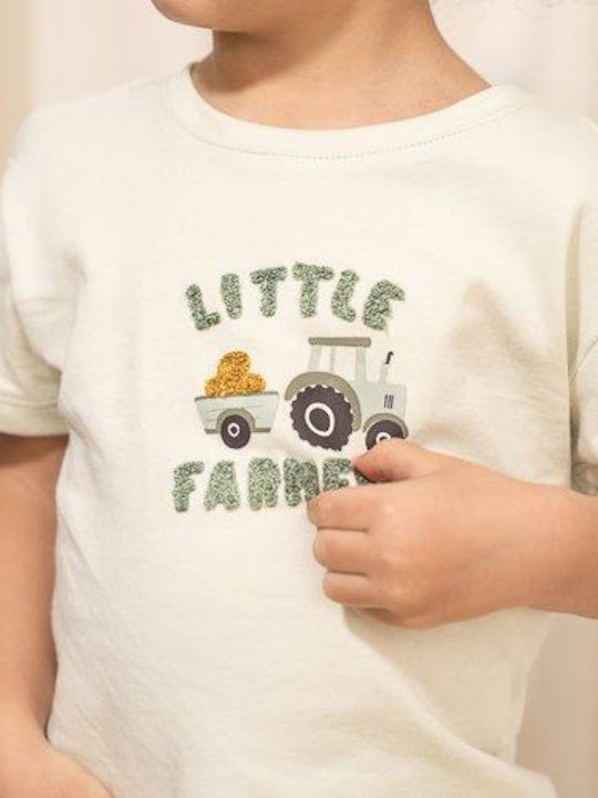 Little Dutch Kids Blouse Short Sleeve Farm Green