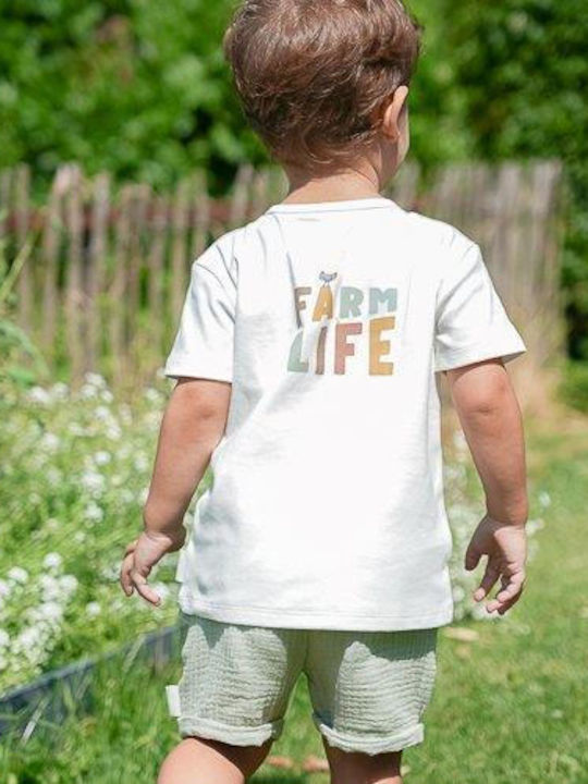 Little Dutch Kids Blouse Short Sleeve Off White