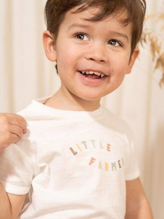 Kids' Shirt Short Sleeve Off White Little Farmer