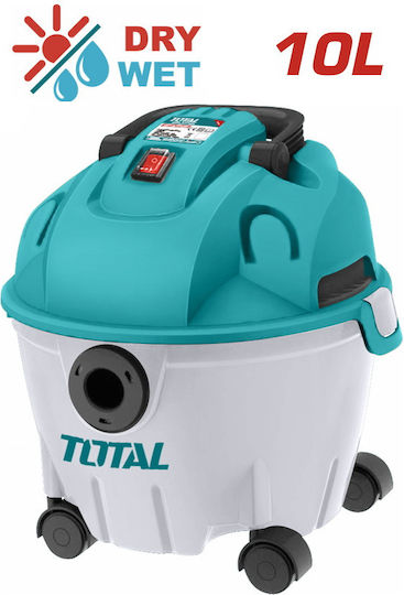 Total Σκούπα Υγρών / Στερεών 1200W με Πλαστικό Κάδο 10lt