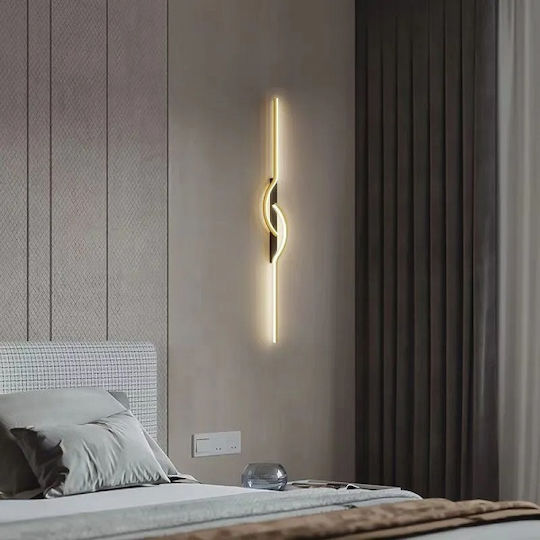 H31 Gold LED Wall Lamp 8x8x31cm
