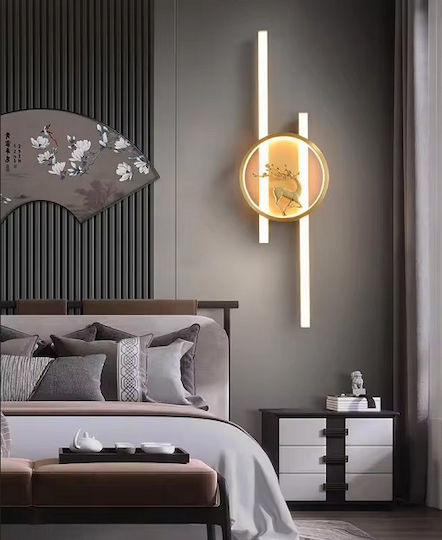 Lamp Wall LED Gold 20x60x60cm