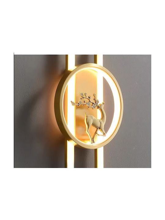 Modern Leuchte Wand mit Integrierter LED und Warmweißes Licht Gold 20x60x60cm