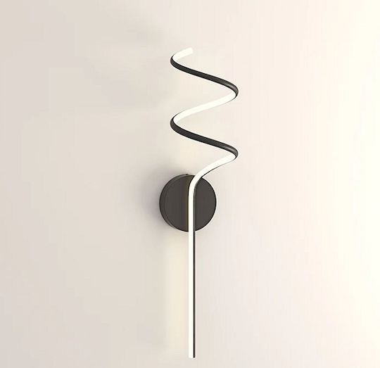H23 Modern Wall Lamp with Integrated LED and Warm White Light Black 50x23x23cm