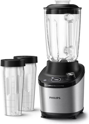 Philips Mixer für Smoothies mit Glasbehälter 1.8Es 1500W Silber