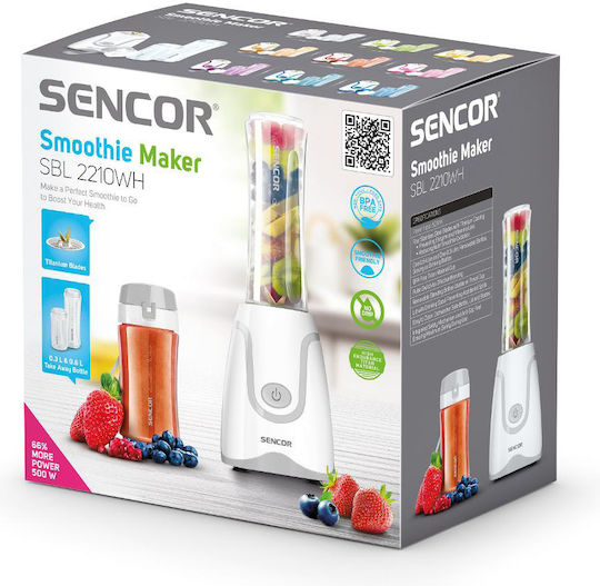 Sencor Blender with Tritan Jug 600 ml 500W White SBL 2210WH