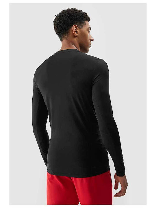 4F Men's Athletic Long Sleeve Blouse Black