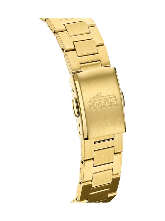 Lotus Watches Γυναικείο Ρολόι 31.5mm Μπαταρίας με Χρυσό Μεταλλικό Μπρασελέ