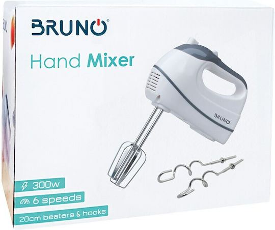 Bruno Μίξερ Χειρός 300W Λευκό