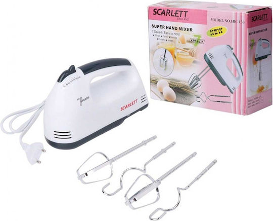 Scarlett Μίξερ Χειρός 180W Λευκό