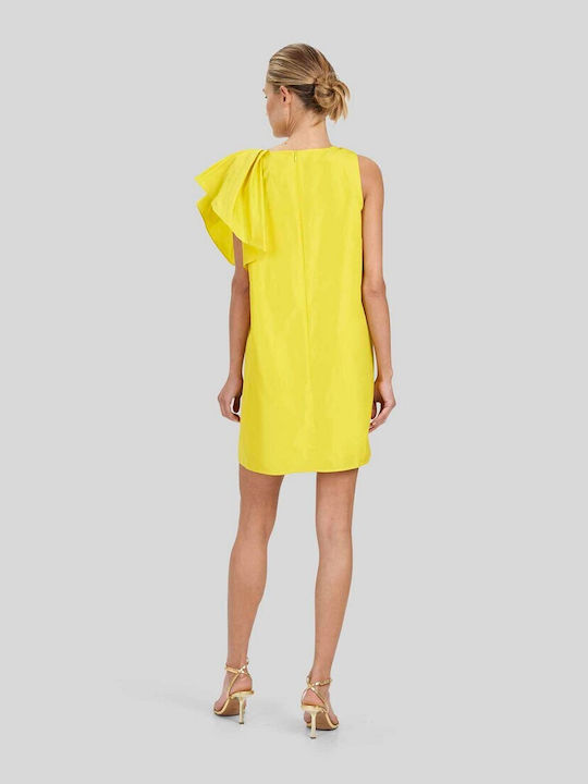 Caractere Mini Kleid mit Rüschen Gelb