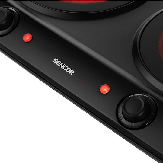 Sencor Ceramic Countertop Double Burner Black