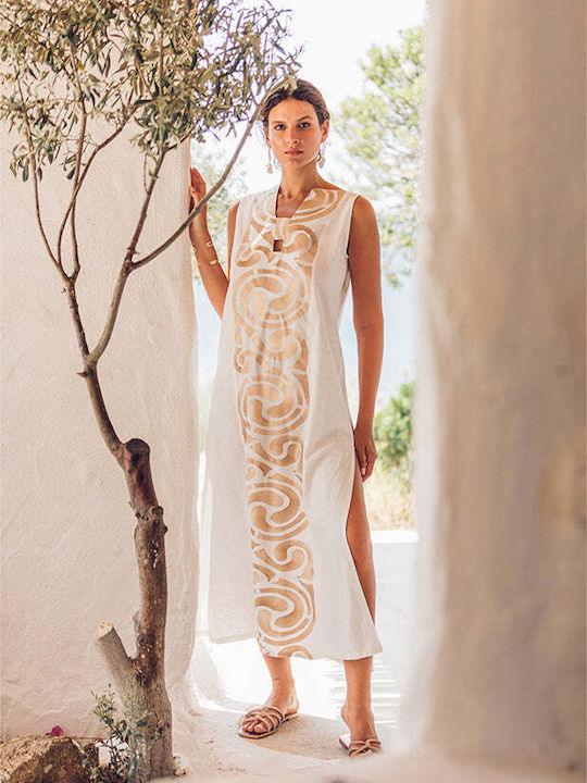 Nema Resort Wear Summer Maxi Dress White