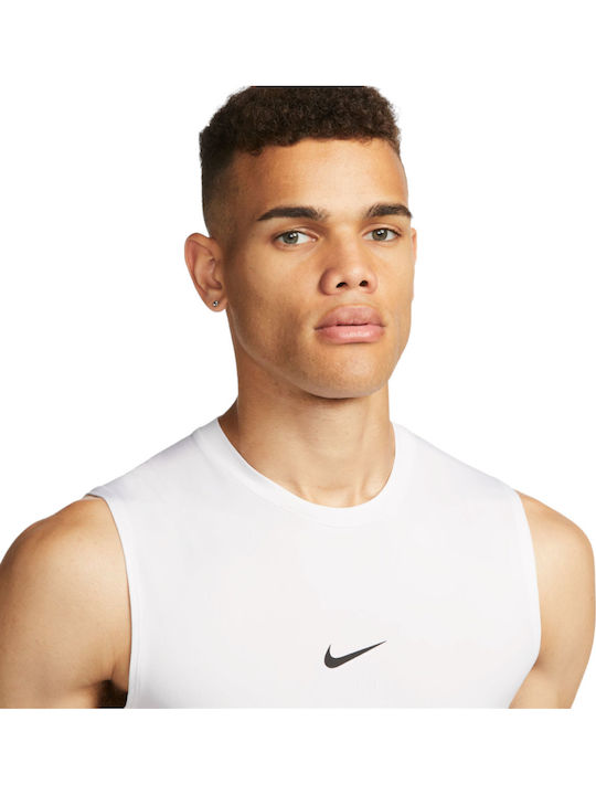 Pro Dri-Fit Sportliche Herrenbluse Weiß / Schwarz