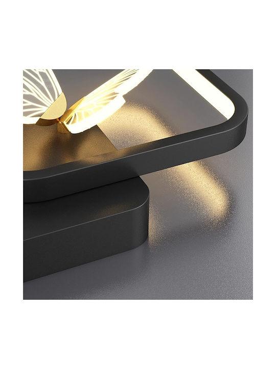 Ph216 Modern Wandleuchte mit Integrierte LED und Warmes Weiß Licht Schwarz 29x25cm