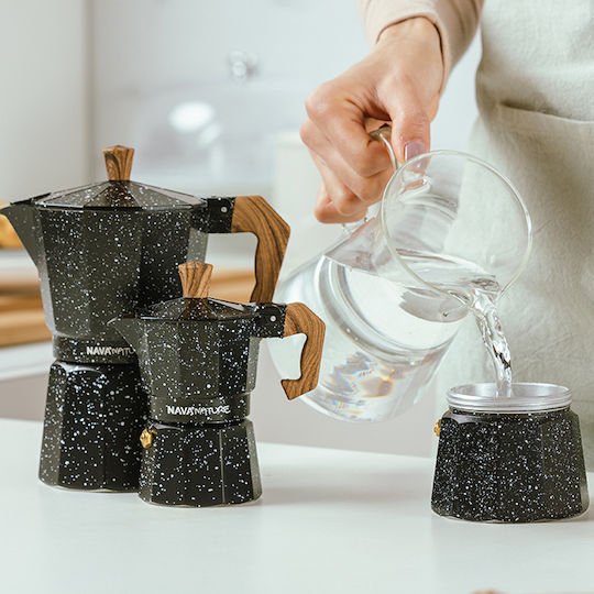 Nava Stovetop Espresso Pot 1 Cup Black