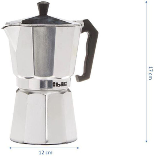 Ibili Bahia Μπρίκι Espresso 3cups Inox Ασημί