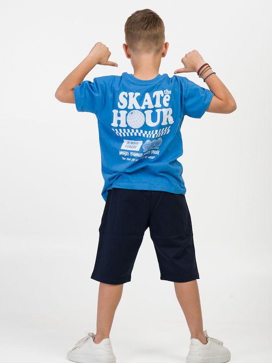 Trax Kids Set with Shorts Summer 2pcs Blue Roulette