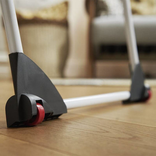 Vileda Soft Care Uscătoare Rufe Pliabilă De Pardoseală Din Aluminiu Cu Roți Cu Lungimea Suportului De Uscare A Hainelor 21m