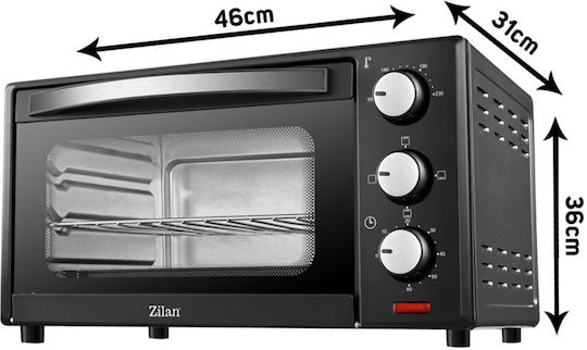 Zilan Ηλεκτρικό Φουρνάκι 15lt Χωρίς Εστίες