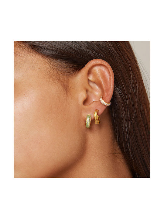 Enamel Copenhagen Earrings Hoops made of Silver Gold Plated