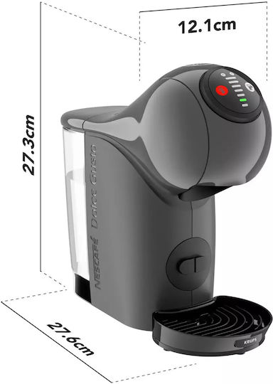 Krups Genio S Pod Coffee Machine Dolce Gusto Pressure 15bar Gray
