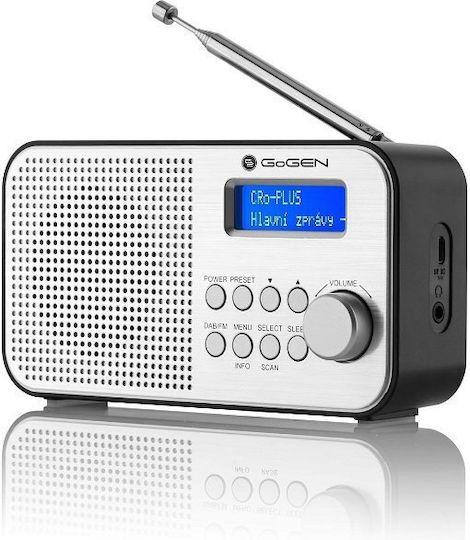 GoGEN DAB 300 N Φορητό Ραδιόφωνο Επαναφορτιζόμενο DAB+ Ασημί
