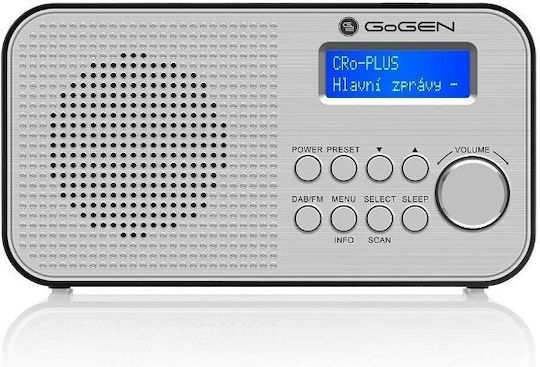 GoGEN DAB 300 N Φορητό Ραδιόφωνο Επαναφορτιζόμενο DAB+ Ασημί