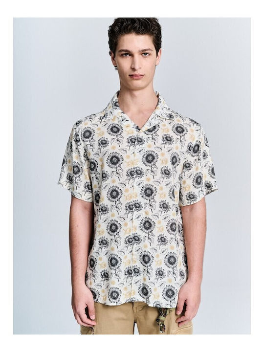 Rio Kurzärmlig Jeans Hemd Weiß