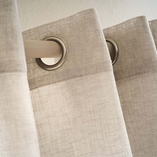 Gofis Home Curtain With Grommets Combe 502 45 Willow Beige 140x280cm
