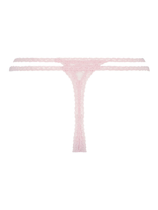 Hunkemöller Γυναικείο String με Δαντέλα Pale Lilac